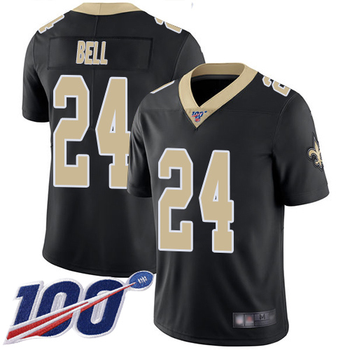 Men New Orleans Saints Limited Black Vonn Bell Home Jersey NFL Football 24 100th Season Vapor Untouchable Jersey